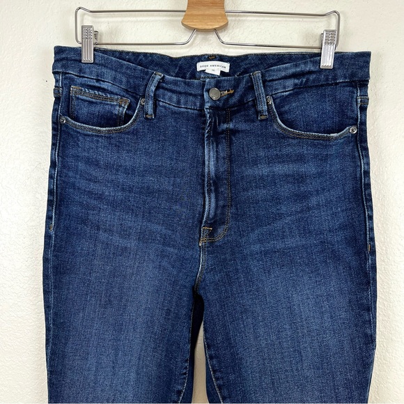 Good American Good Waist Chewed Back Pockets Skinny Jeans Sz 15 - Picture 3 of 8